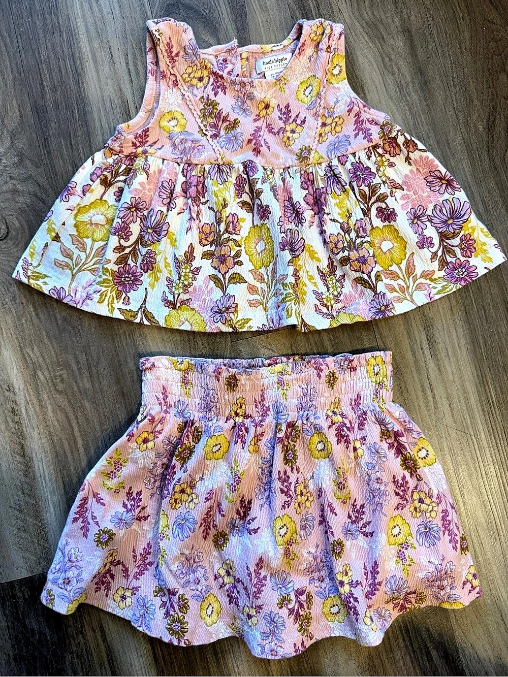 Haute Hippie Floral Dress Set in Pink Girls 5 (5/6)